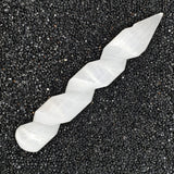 SELENITE TWISTED WAND