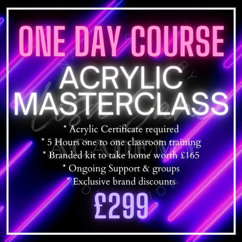 ACRYLIC MASTERCLASS 1 DAY TRAINING