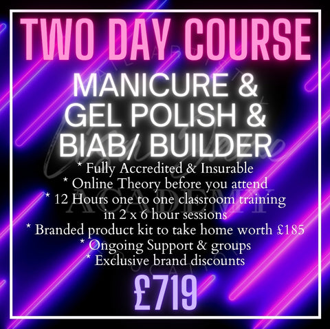 COMBO MANICURE + GEL POLISH + BIAB/BUILDER 2 DAY TRAINING