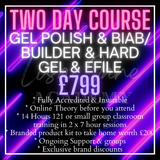 COMBO GEL POLISH + BIAB + HARD GEL + EFILE 2 DAY TRAINING